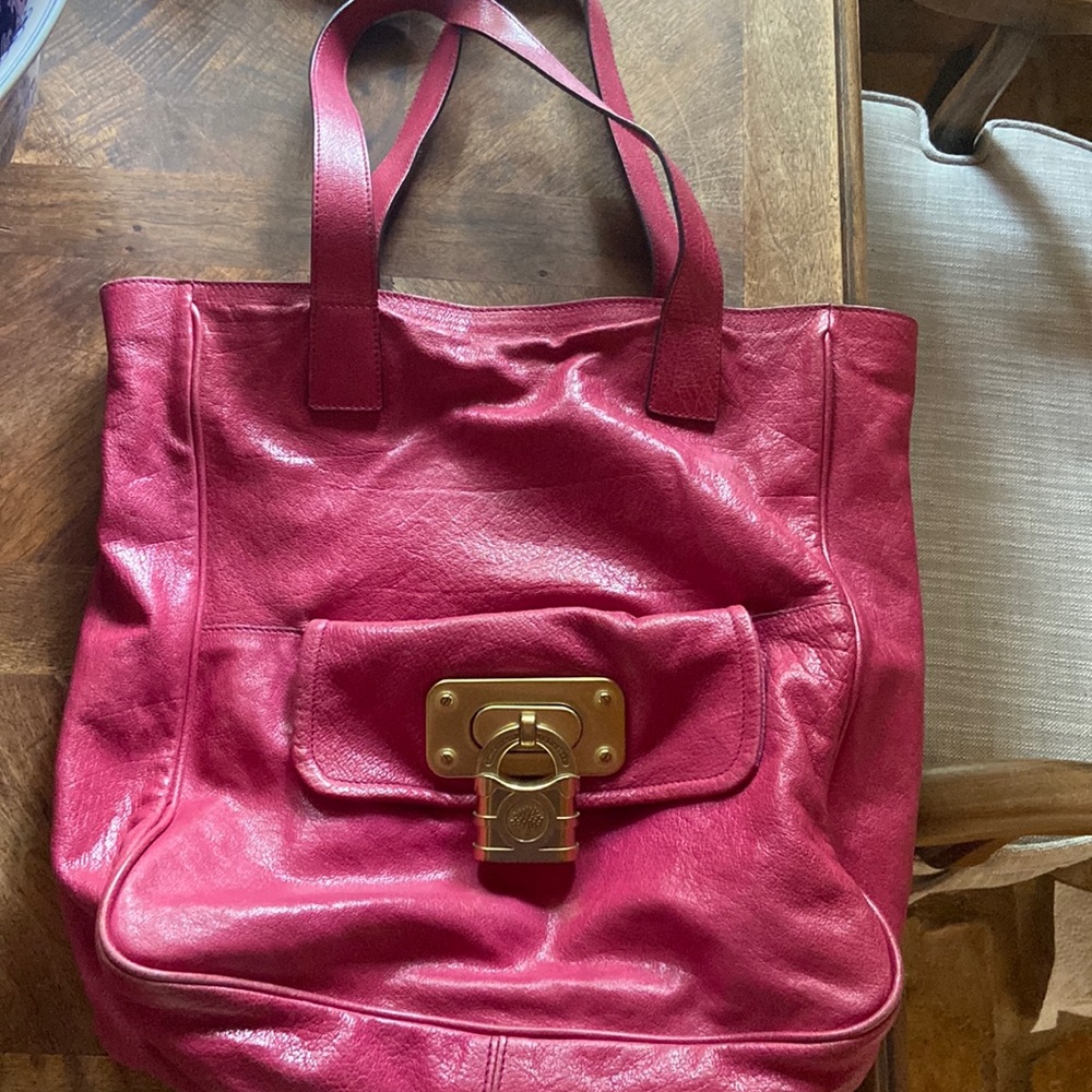 Mulberry Pink Leather Satchel